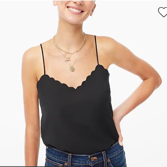 J. Crew Tops - J Crew Scalloped Tank Top
